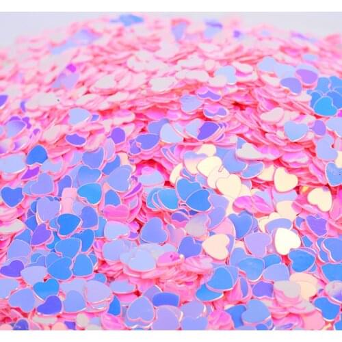 10g Golden Heart Shape Loose Sequins for Crafts Glitter Nail Art Sequin Pailettes Decor DIY Handmade Material Accessories 4mm