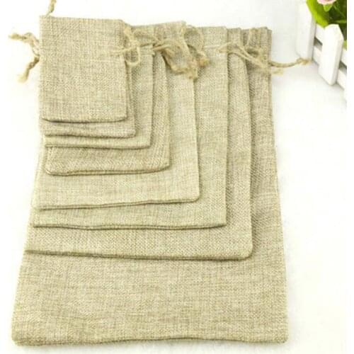 10x15 Linen Bag Drawstring Wedding&Christmas Packaging Pouchs & Gift Bags Small Jewelry Sachet &Mini Jute bags F20173469