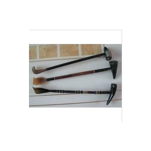 2pcs Natural horn massage hammer horn back scratcher massage hammer massage stick horn scratchback