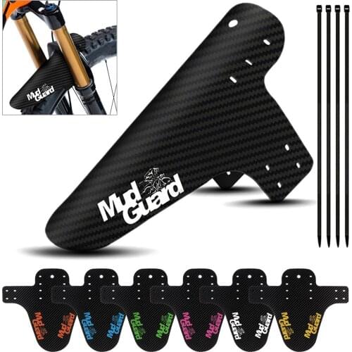 1Set 3D Carbon Fiber 3D Twill Plastic Color Printing Mountain Bike Fenders Blike Mud Guard Wings Front Rear Mudguard Cycling Acc