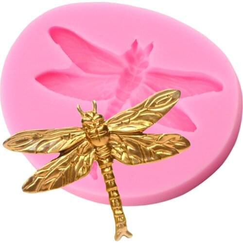 3D Sugar Craft Dragonfly Silicone Mold DIY Party Cake Decorating Tools Resin Clay Molds Chocolate Candy Gumpaste Moulds