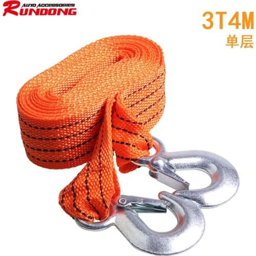 4M3T Strong fluorescent trailer rope trailer with traction rope nylon braided self-rescue pull