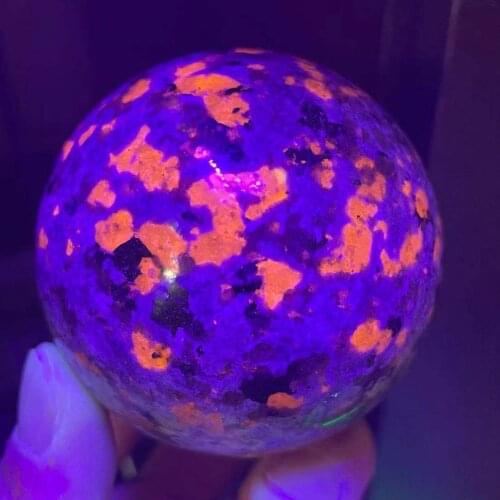 55-65mm + Standing natural flame stone Crystal Ball healing stone + pedestal 1pcs