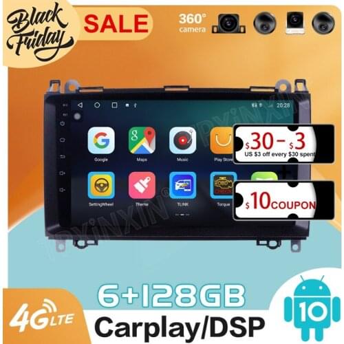 Android 10 for Benz B-Class T245 2005 2011 Carplay GPS Car Navigation Multimedia HD Video Touch Screen Stereo DVD Player Radio