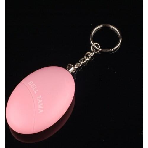 Pink/Blue/Yellow/Black Bell Tama Keychain Personal Alarm 120dB Emergency Self Defense Alarm Keychain for Protecting Women Kids
