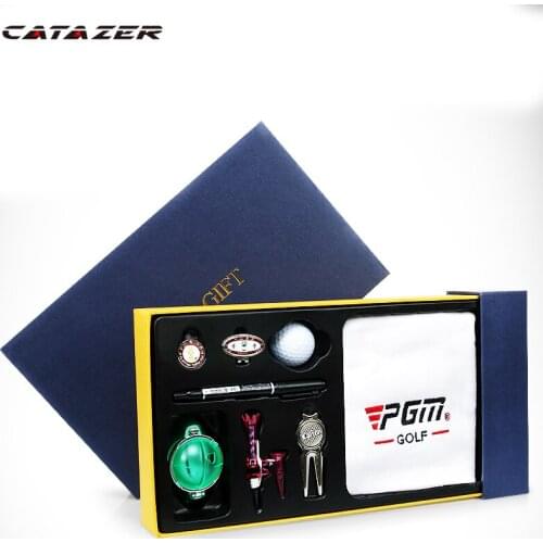 Catazer Golf Clip Mark TEE Set Ball Green Fork Gifts Eight Piece Set Gift Box High Quality /greens Fork/scriber/towel