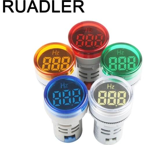 Digital Display Electricity Hertz meter Frequency meter indicator light AC meter Red Combo Tester 0-99 Hz Green White Yellow