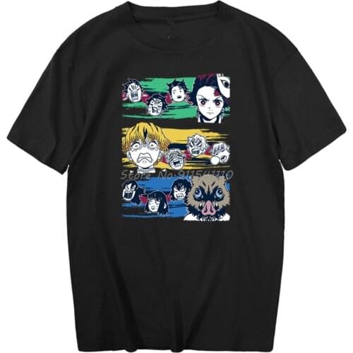 Demon Slayer Japan Anime Printing Tshirts Men Funny Short Sleeve Mens Tops Korean Summer T-Shirts Fashion Lovely T Shirt