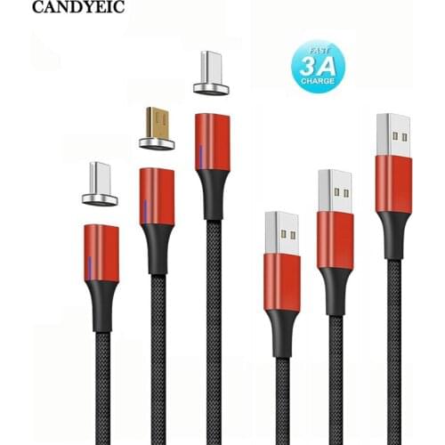 CANDYEIC charger cable type c Magnetic Cable for Huawei Enjoy 10 Plus/Enjoy 10s Data Charging Cable cord for phone