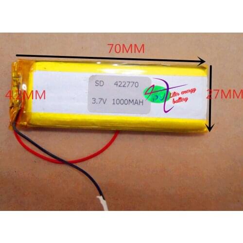 Best battery brand Size 422770 3.7V 1000mah tablet battery with Protection Board For Bluetooth GSP Digital Products