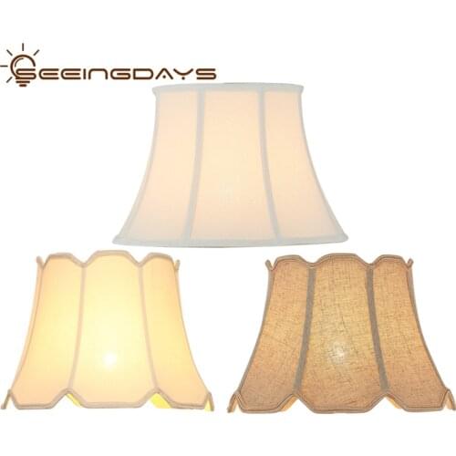 SeeingDays Table Lamp Cover Court Octagonal Fabric Bedroom Bedside Lampshade European Floor Lamp Wall Lamp Shade