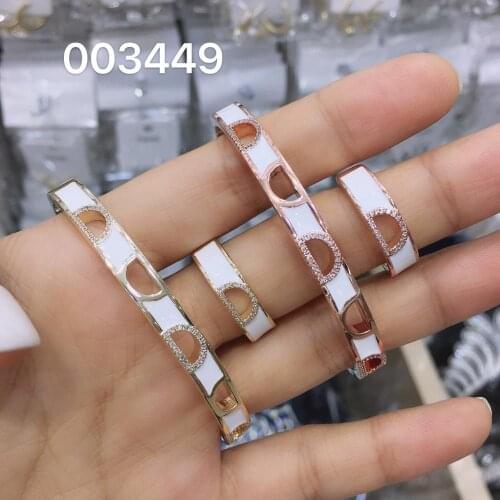 TIRIM 2020 NEW Trendy Bangle Ring for Women Micro Paved Cubic Zirconia Wedding Engage Bracelet Set Dubai Jewelry