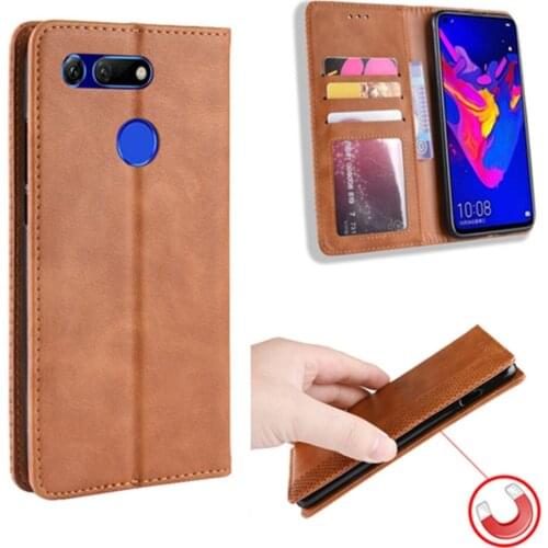 For Huawei Honor V20 Case Luxury PU Leather Wallet Magnetic Adsorption ShockProof Case For Huawei Honor View 20 V20 Phone Bags