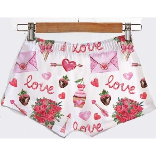 Custom Made Love Letter Sublimation Print Fashion Sexy Women Summer Hot Shorts