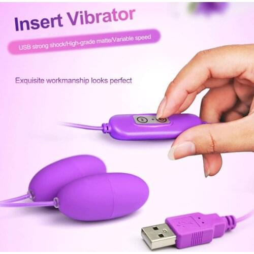Female Sex Toy Strong Frequency Conversion Vibration Waterproof USB Frequency Conversion Double Jumping Egg Sex Toy
