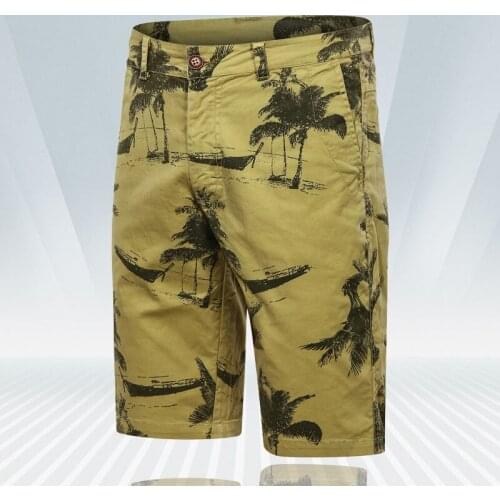 Cargo Shorts Men 2021 New Summer Casual Cotton Mens Shorts Male Print Loose Brand Work Military Short Pants Men Beach Shorts