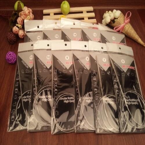 Free Shipping Stainless Steel Circular Knitting Needles set 11PCS/Set 43.65.80.100.120CM Size 6-16