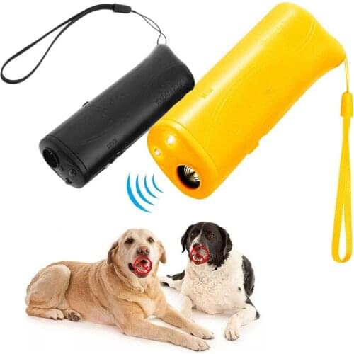 LED Pet Dog Repeller Anti Barking Outdoor Stop Bark Control Devices Dog Training Products for Medium Large Dogs Without Battery