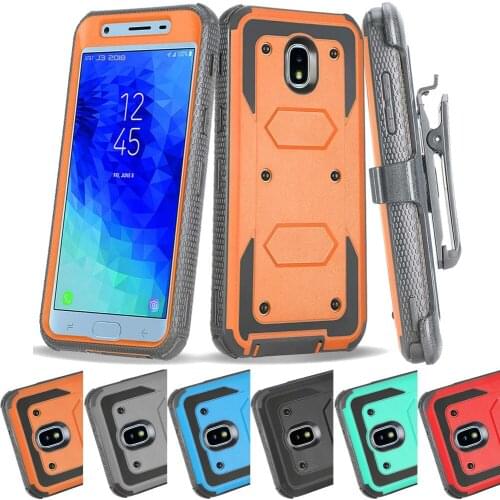 Heavy Duty Armor Case Holster Belt Clip Cover For Samsung Galaxy J3 2018/Achieve/Eclipse 2/Orbit/Star/Aura/J3 V 3rd Gen/Sol 3
