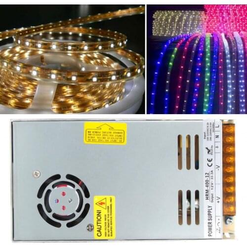Switch Power Supply PWM Intelligent Control 100~115VAC or 200~230VAC to 12V 400W for LED Light Strip