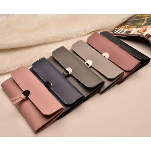 Women Fashion Leather Wallet Leisure Clutch Bag Long Purse Girl Female