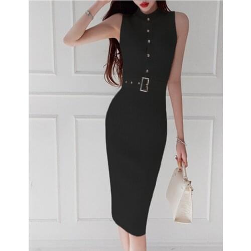 Vadim None Rushed Real Plus Size Vestido De Festa Vestido Longo Women Free Shipping 2021 Dress Slim Fit Suspenders Knitted Hip