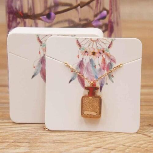 1.97 "Solid Paper Jewelry Easel Display Stand Display Card for Home And Shop 100pcs