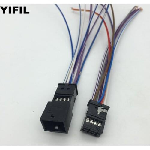 1set/lot 8 Pin/Way TE AMP Male Female Connector Plug With Pigtail For VW Audi Anti-glare Rearview Mirror 8K0971833 8K0971834