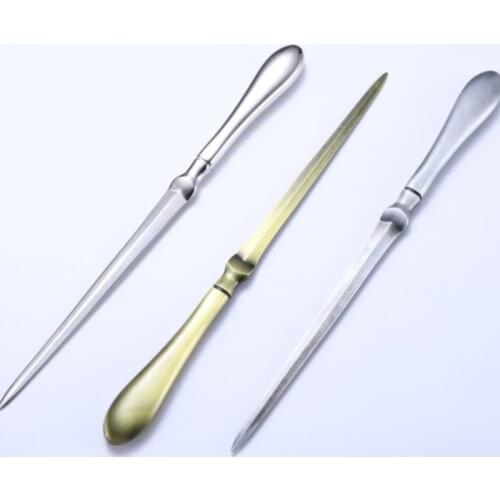 1pc Universal Letter Opener Envelope Knife Stainless Steel Silver Hand Cut Paper