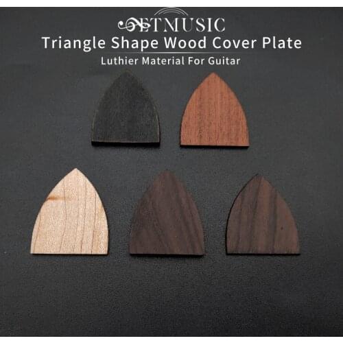 10PCS Triangle Shape Wood Acoustic Guitar Neck End Heel Cover Guitar Heel Cover Plate Shell for Guitar Luthier Material 27*32MM