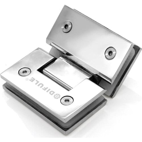 135 Degree stainless steel joint glass fittings door hinge bathroom shower visagras door fixing clamp hardware accessories