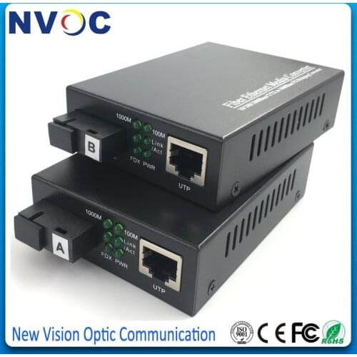 20KM 1000M Singlemode Single Fiber Gigabit Fiber Media Converter 1310/1550nm SC/UPC Gigabit Media Converter