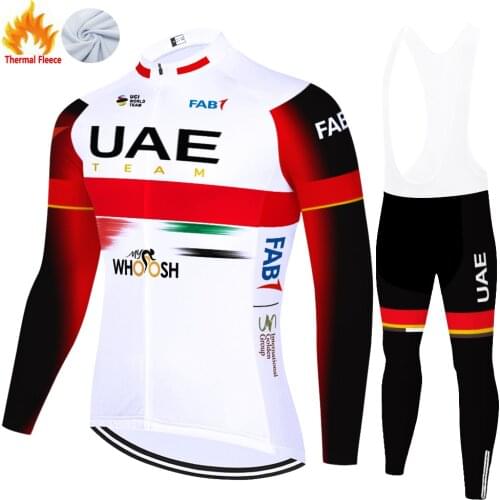 2021 UAE Winter Thermal Fleece Sprzęt Jazda Na Rowerze Fietsen Apparatuur 자전거의류 Cycling Jersey Cycling pants