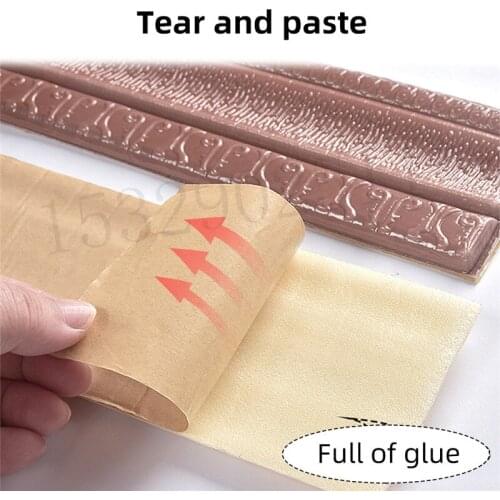 3D Waterproof Border Wall Sticker Corner Line Wall Edge Strip Wall Waist Line Sticker Tiles Wallpaper Border Home Decor 8*230CM