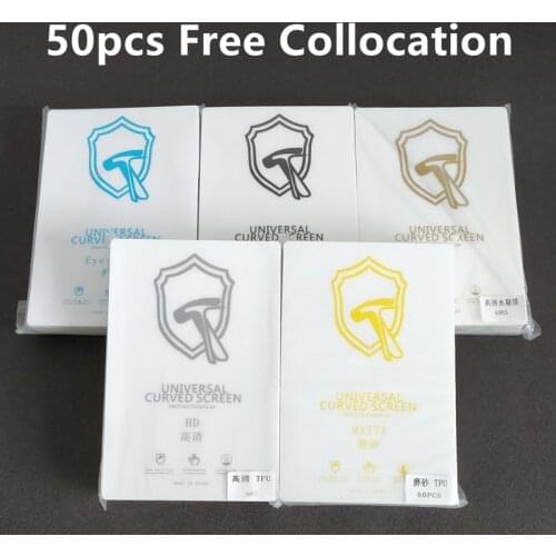 50pcs HD Hydrogel Film For All Mobile Phone LCD Screen Protector For Blade Cutting Machine High Quality Matte/Anti Blue-Ray TPU
