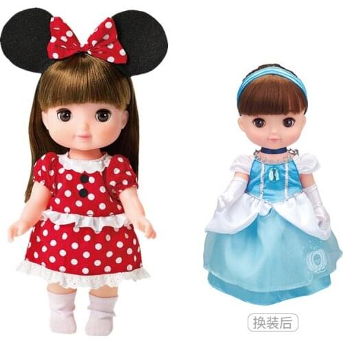 Bandai Genuine Frozen Princess Elsa and Anna Frozen Doll Set Action Figure Model Girl Toys