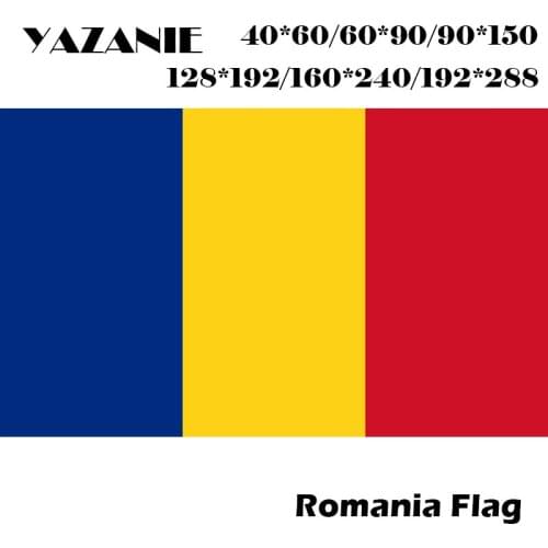 YAZANIE 60*90cm/90*150cm/120*180cm/160*240cm Romania Flag Large Romanian Flags And Banners Outdoor Cotton Logo Sports Fly Banner