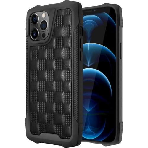 PU Leather Vanpi Anti-fall for iPhone 12 11 Pro X XS XR XS Max SE 2020 Case Double Anti-Slip Hand Grip Cover Case for iPhone 12
