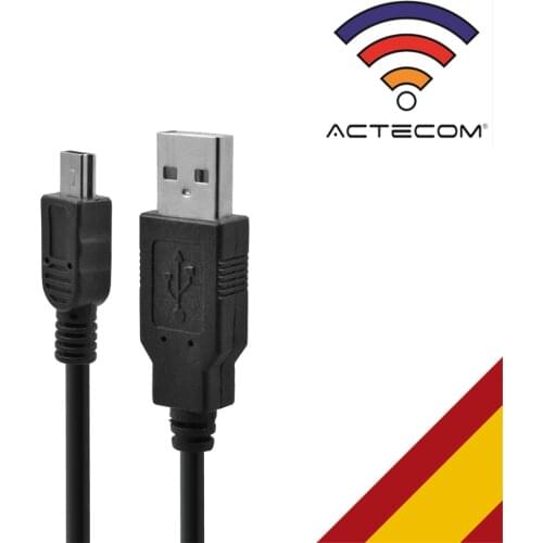 ACTECOM Cable USB 2.0 A MINI USB 5 PIN Macho mp3 moviles camaras Video Gps miniUSB