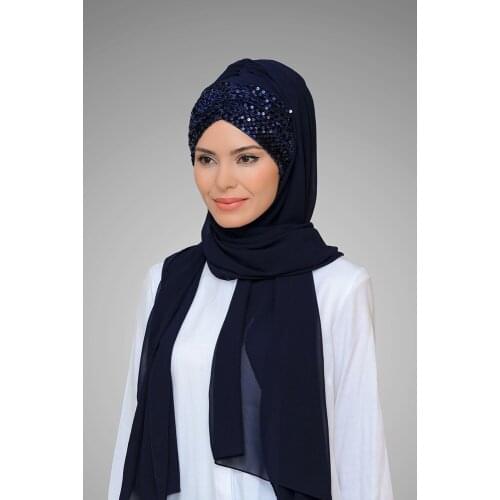 Richkeda Store New 2021 Turban Hat Velvet Sequin New Inner Caps For Women Muslim Stretch Islamic Indian Arab Wrap Head Scarf