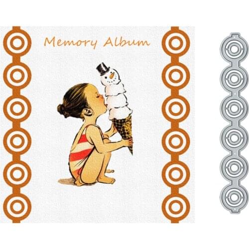 YaMinSanNiO Double Circle Border Metal Cutting Dies Frame Dies Scrapbooking Paper/photo Album Embossing Stencil Dies New 2019