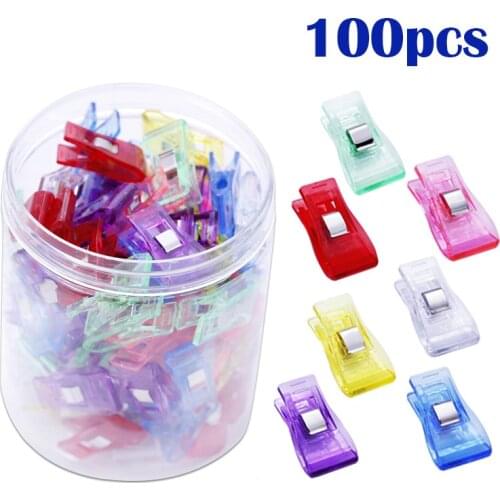 MIUSIE 100pcs Sewing Clips Quilting Holder Binding Knitting Clamps Blinder Clip Multipurpose DIY Sewing Craft Crafting Clips