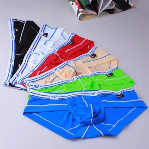 Wj Mens boxer Breathable Silk Male boxers Mens Underwear Wholesale Sexy Male Men Sexy Lingerie Slip Homme Sexy Et Vulgaire