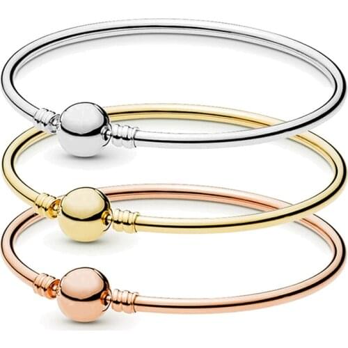 New Exquisite Round Bracelet Bangle Suitable for Women European Charm Bracelet DIY Jewelry Making Gifts for Girls