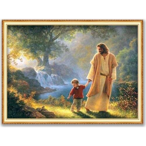 Region Jesus DIY Embroidery 11CT Cross Stitch Kits Needlework Craft Set Printed Canvas Cotton Thread Home Decoration Hot Sell