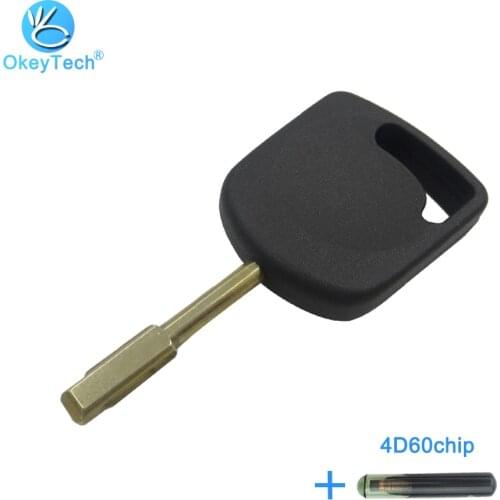 OkeyTech for Ford Focus Mondeo KA Fiesta Escort Jaguar XJ8 Transit Connect Key Shell Cover Case Transponder With 4D60 Glass Chip