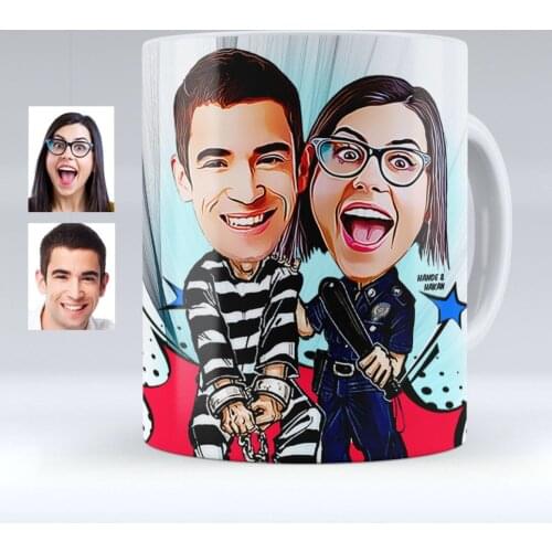 Personalized Valentine Caricature Of White Mug cup-7 Funny Fun Personalized Design Reliable Quality Special occasions