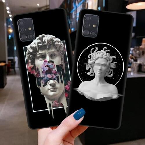 Luxury Statue Abstract Art David Medusa Phone Case For Samsung A51 A71 A10 A20 A30 A40 A50 A70 A7 A9 A6 A8 Plus 2018 Cover Funda