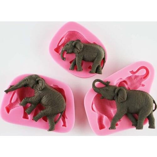 Pink Silicone Molds Elephant Football Shape Silicone Mould Used For Making Cake Decoration Handmade Ice Cream Mold