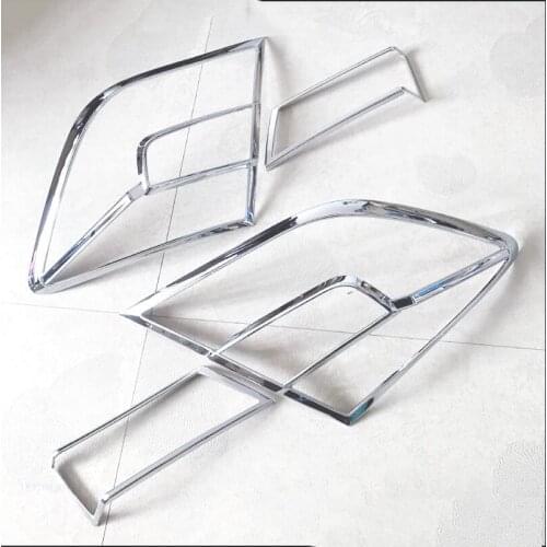 Silver ABS Chrome Rear Tail Light Lamp Eeylid Cover For Honda Civic 2012 2013 2014 2015